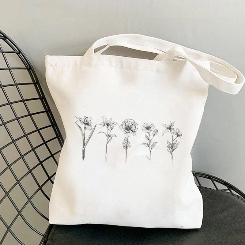Printed Canvas Personalized One Shoulder Women's Fashionable Handbag