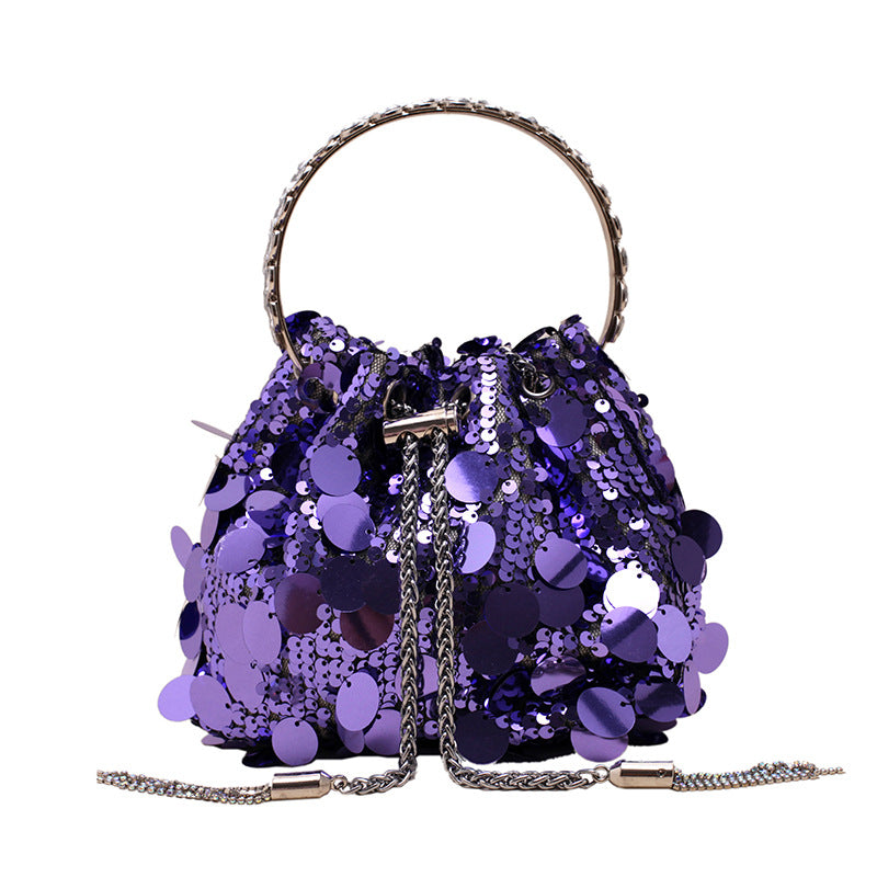 High-grade Metal Tassel Sequins Dinner Bag