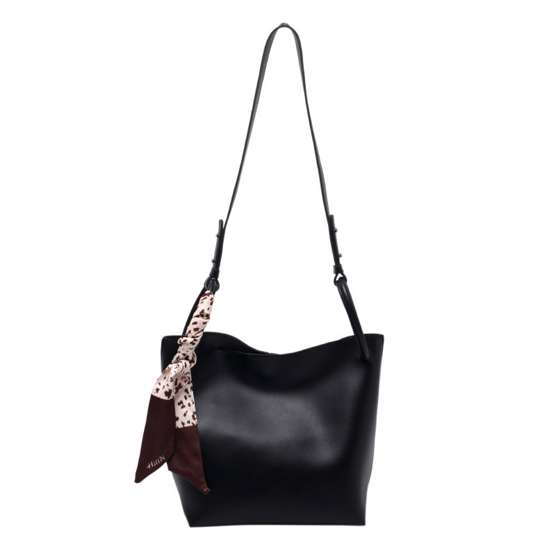 Leopard Print Silk Scarf Portable Solid Color PU
