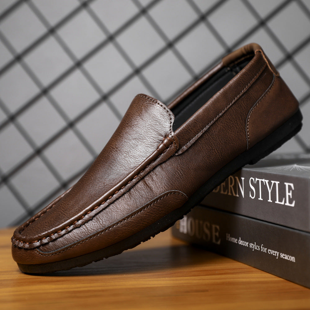 Men's Trendy Korean Wild Summer Casual Leather Shoes