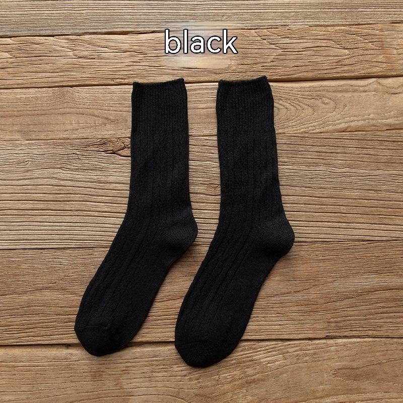 Autumn And Winter Thickened Keep Warm Pure Color Retro Stockings