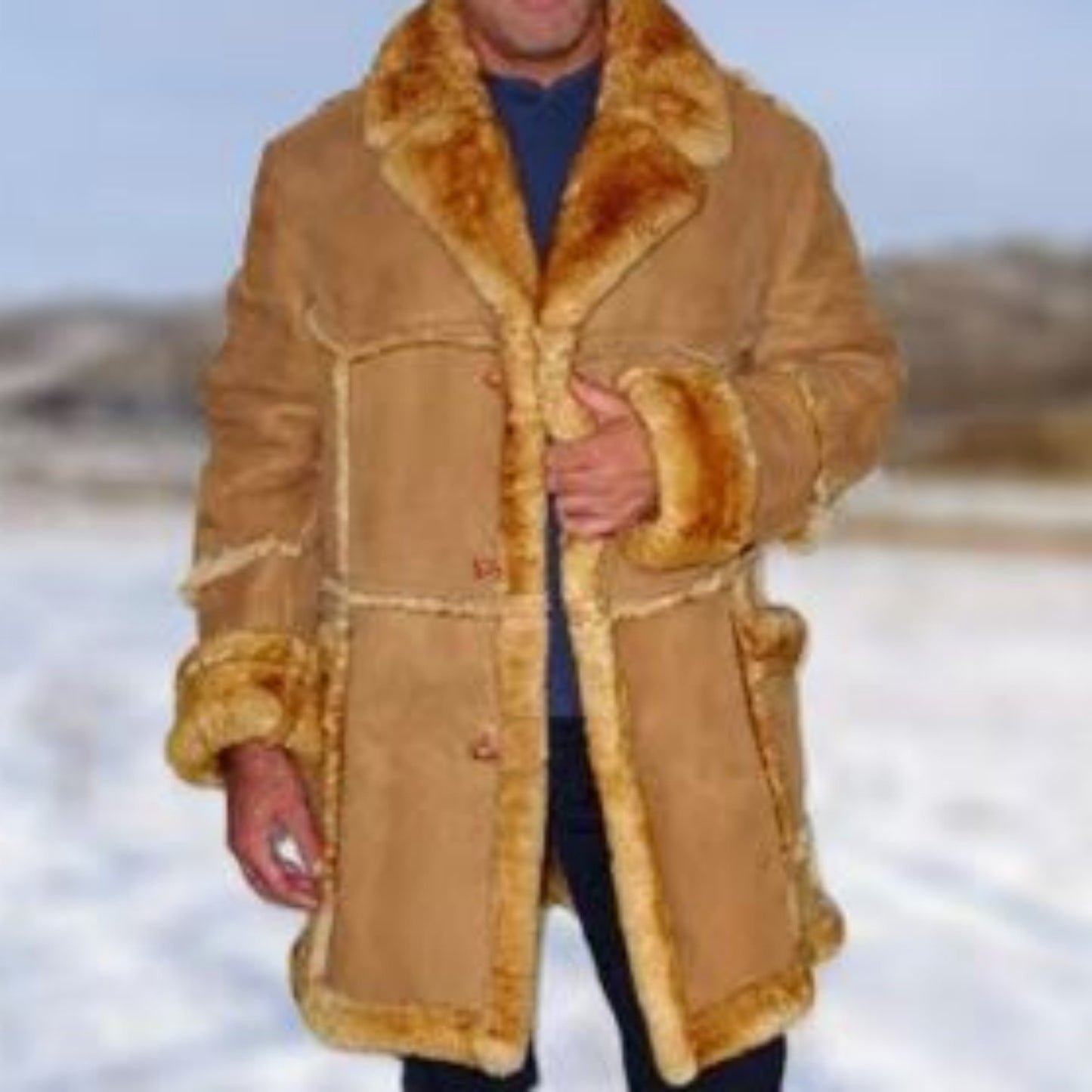 Warm Plush-lined Coat For Men