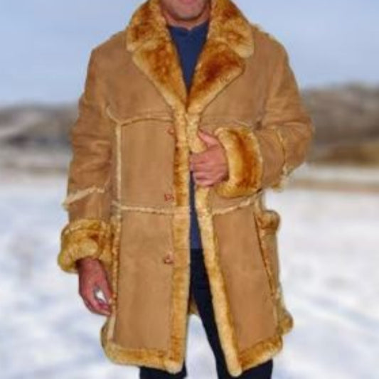Warm Plush-lined Coat For Men