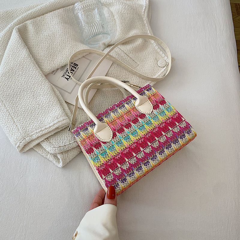 Women's Fashion Woven Single Shoulder Crossbody Bag