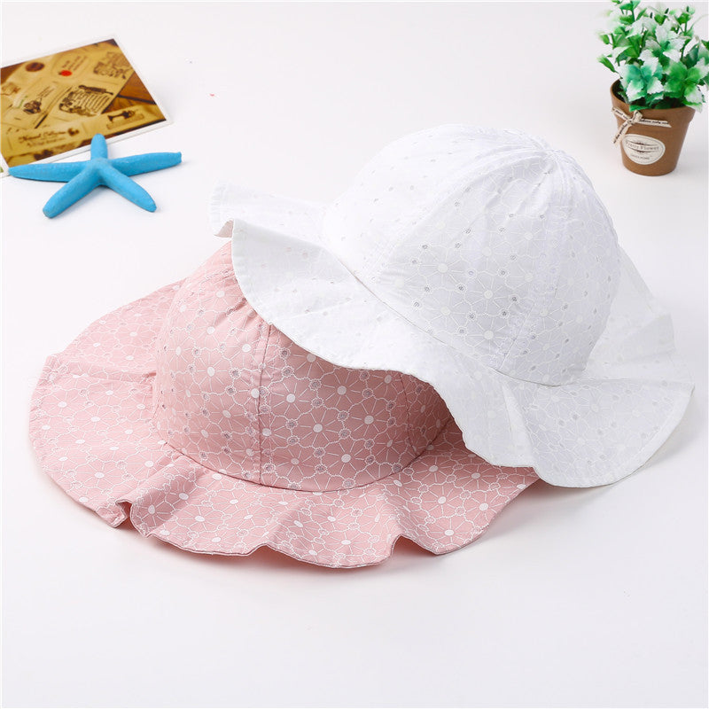 Girls Spring And Autumn Thin Large Brim Sunscreen Hat
