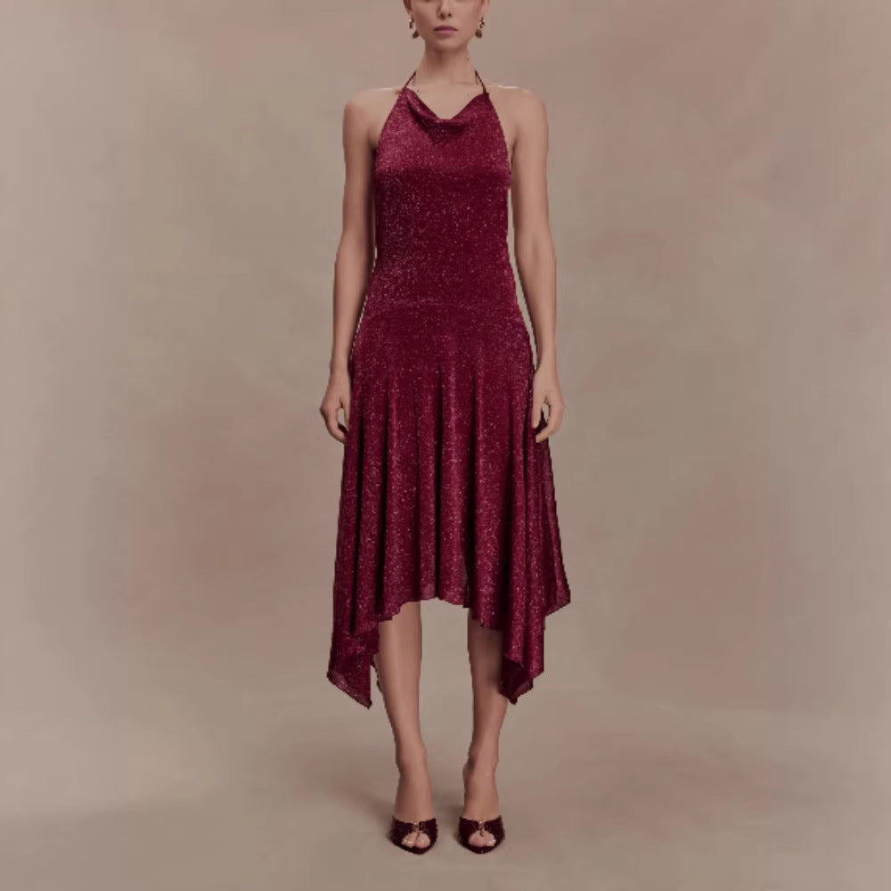 Alluring Feminine Off-shoulder Irregular Party Dress