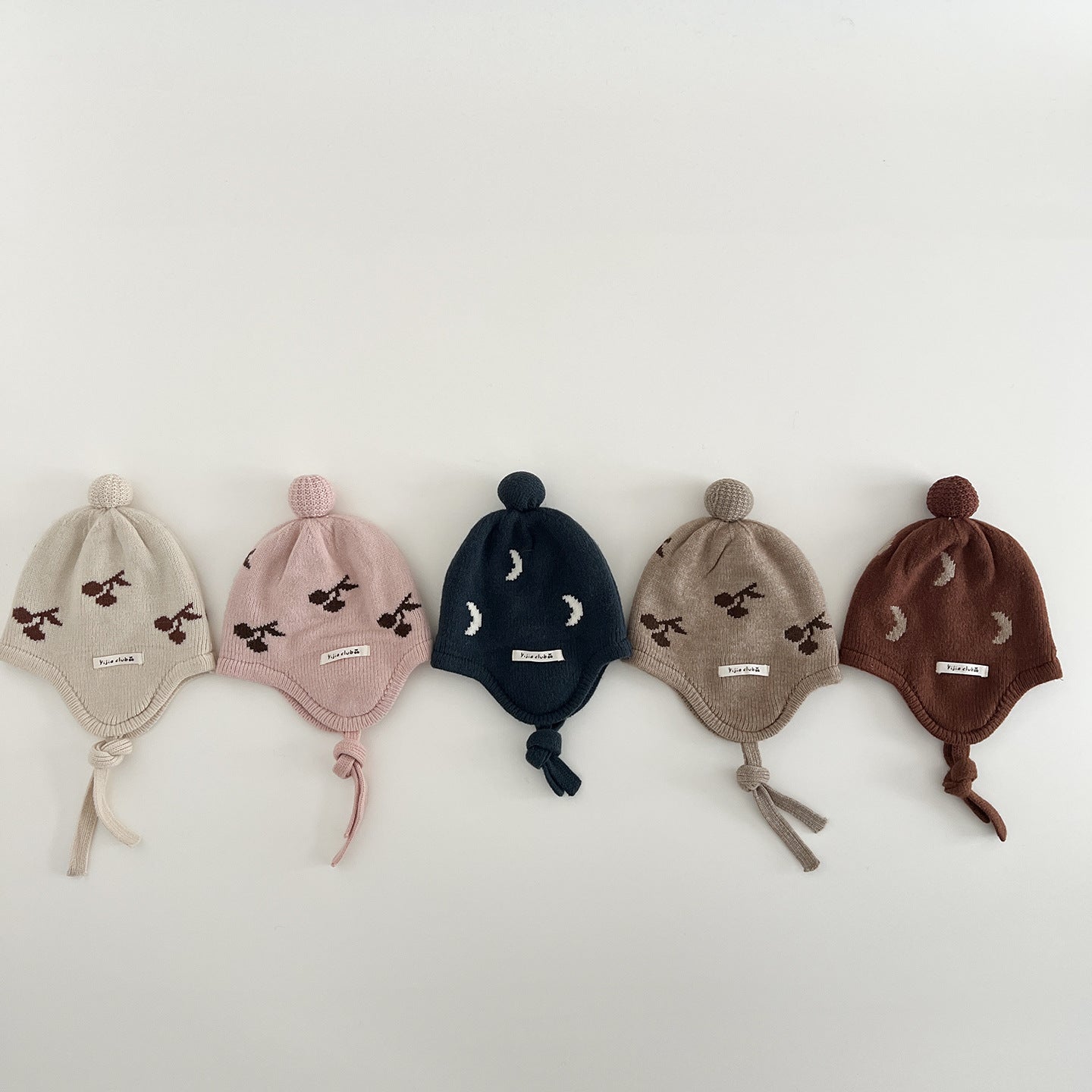 New Infant Knitted Keep Baby Warm Earflaps Cap