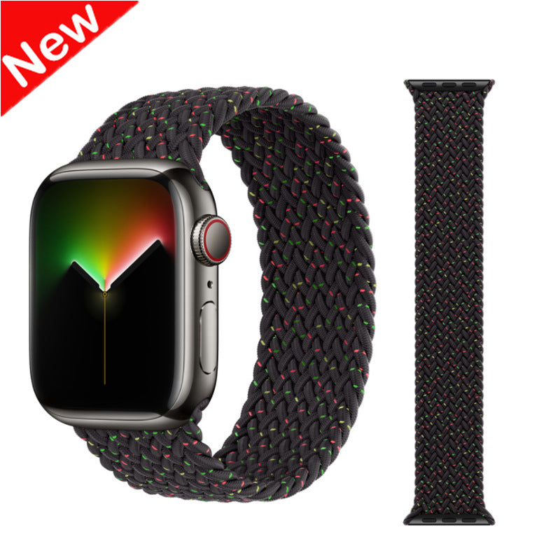 Elastic Woven Watch Strap With Hand Form Loop