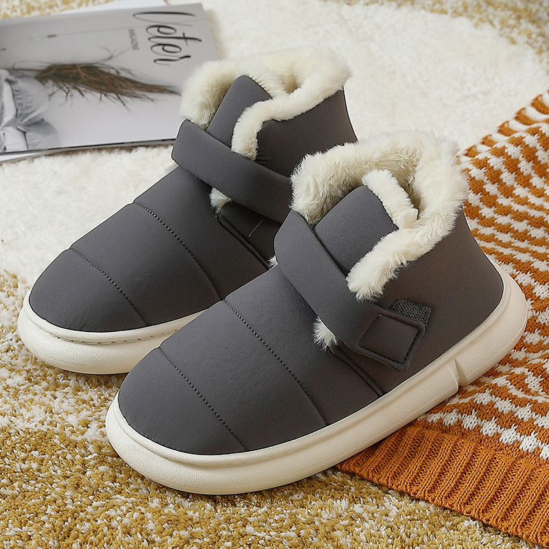 ShoesThick Soled Lovers' Indoor Bag Heel Velvet Home Moon Shoes