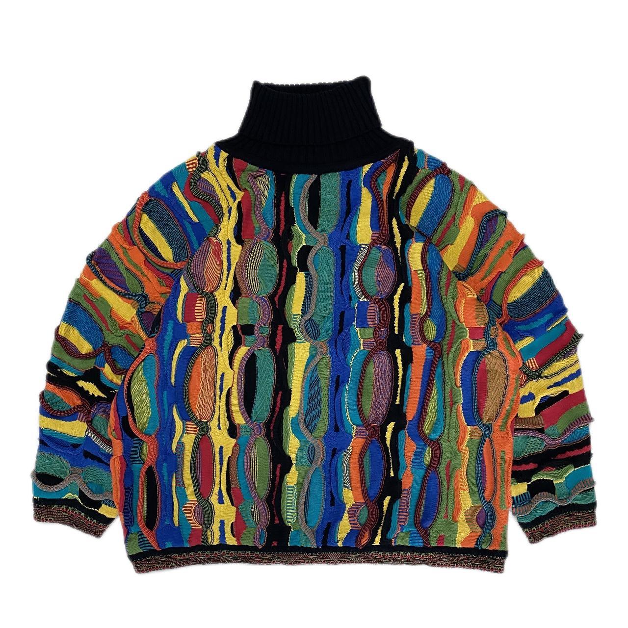 Loose Contrast Color Ethnic Style Knitted Sweater