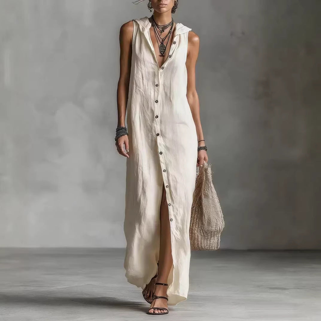 Sleeveless Long Dress Women's One-piece Dress
