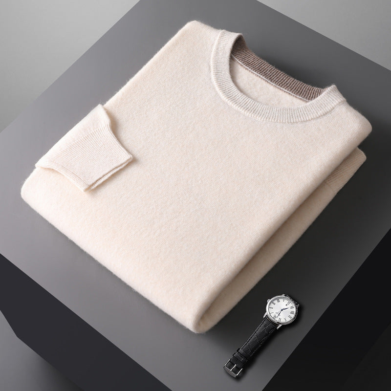 Men's Knitted Thickened Crewneck Versatile Sweater