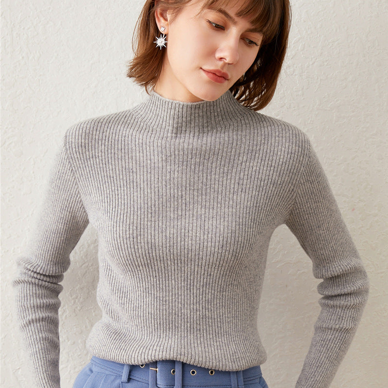 Sweater Women's Bottoming Shirt All-match Tight Slimming Long Sleeve Top