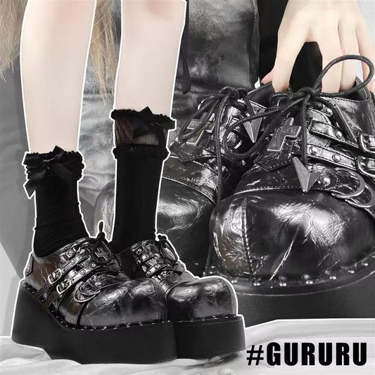 Platform Shoes Round Toe Punk Jk Lolita Women's Plus Size