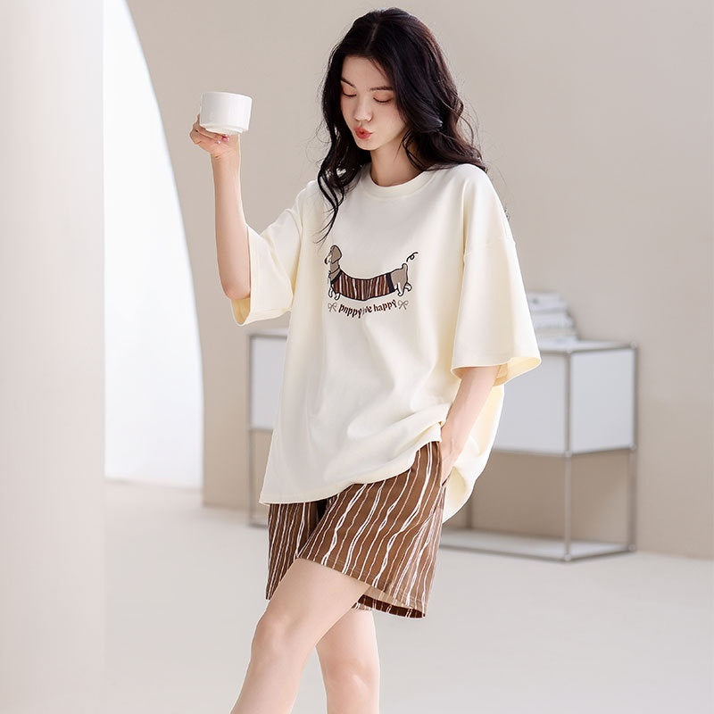 Cute Cartoon Homewear Set For Outwear