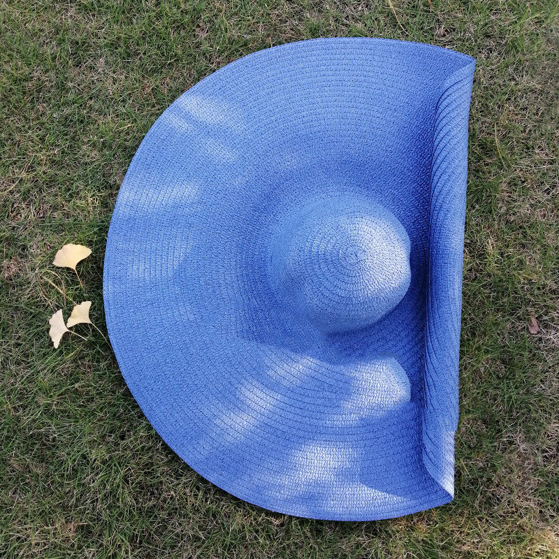 New Women's European And American Big Brim Straw Hat Foldable