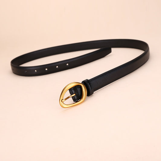 Womens Niche Design Cowhide Fashionable All-Match Belt