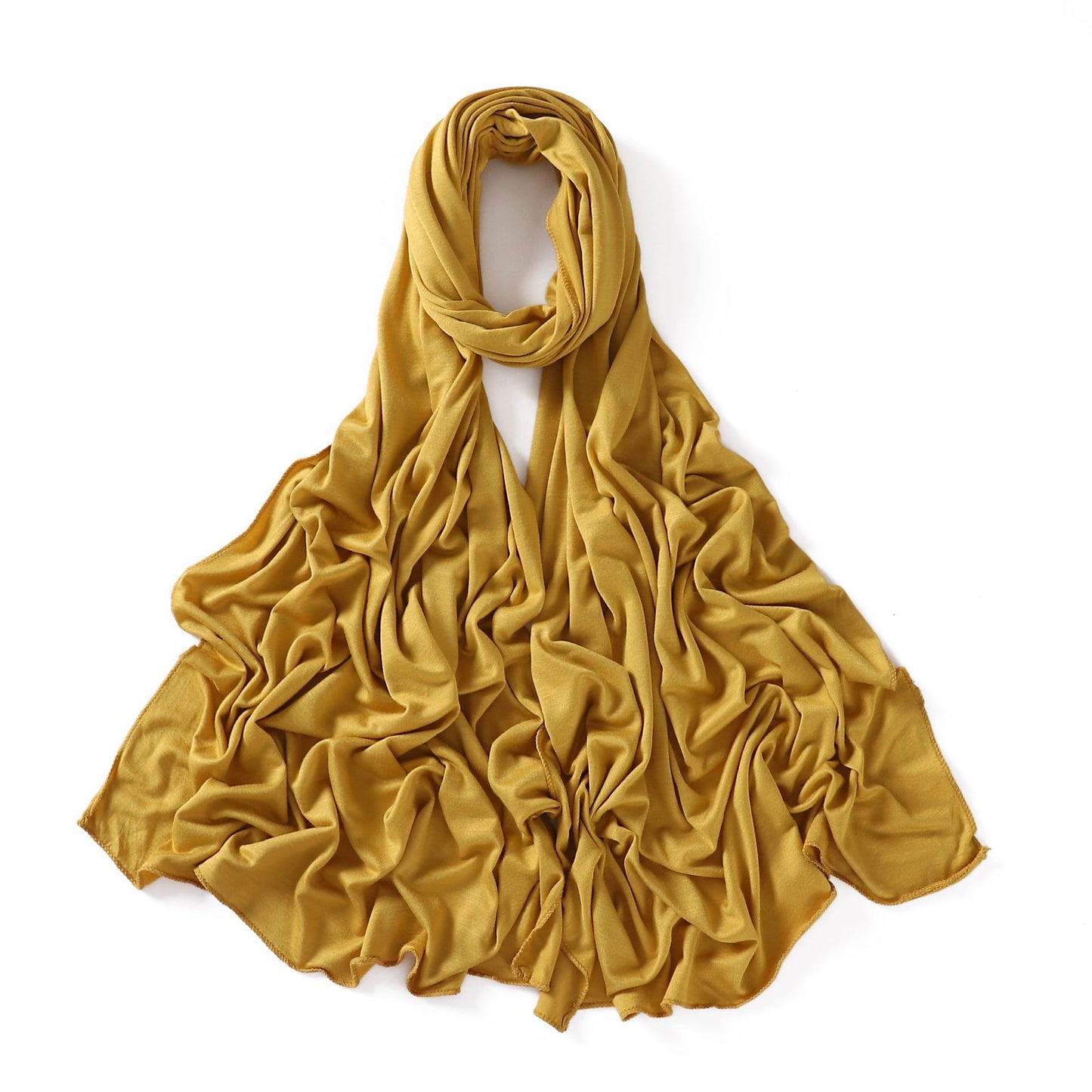 Colors Solid Color Modal Scarf Small Size Monochrome Jersey Veil Mercerized Cotton Scarf