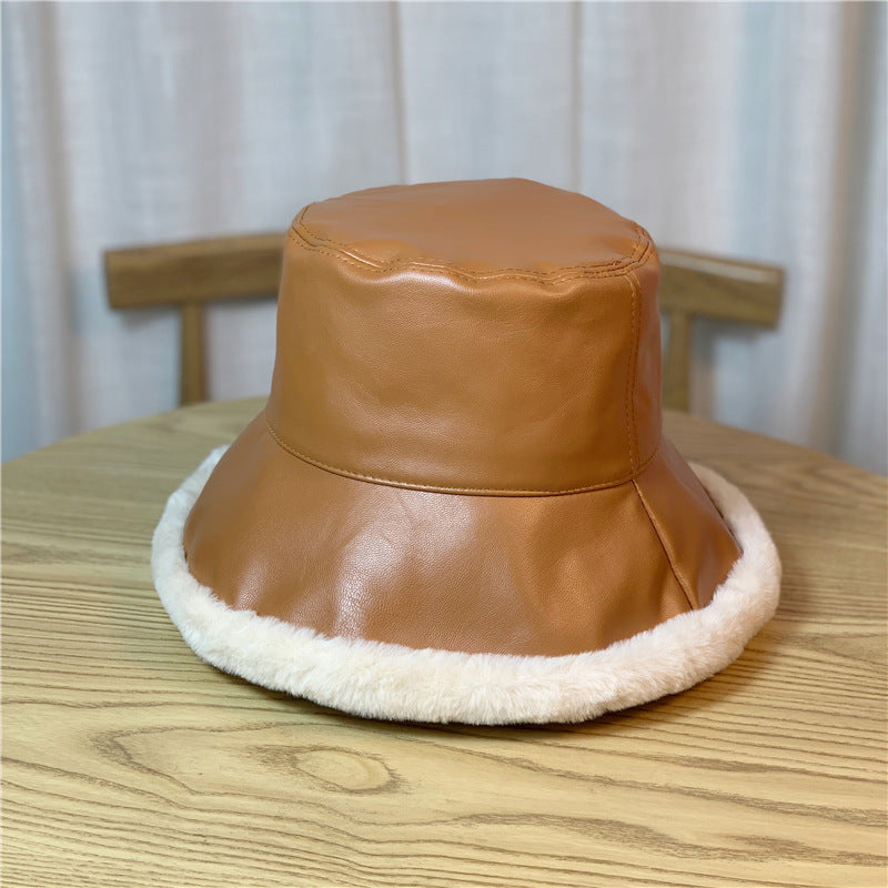 Fashion Lamb Fleece Warm Bucket Hat