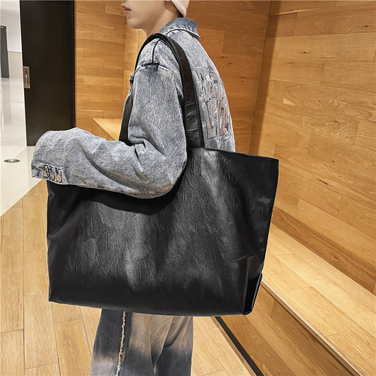 New Soft Leather Large Capacity Travel Bag Men's And Women's Sports Fitness Backpack