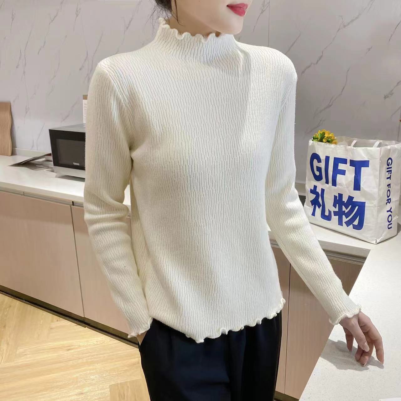 Single-layer Fleece-lined Fleece-lined Thickened Pattern Stringy Selvedge Undershirt