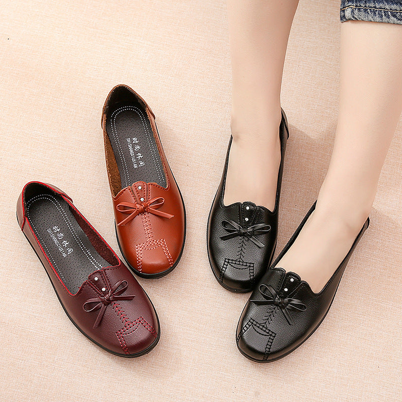 Women's Middle-aged And Elderly Women's Shoes With Flat Soles