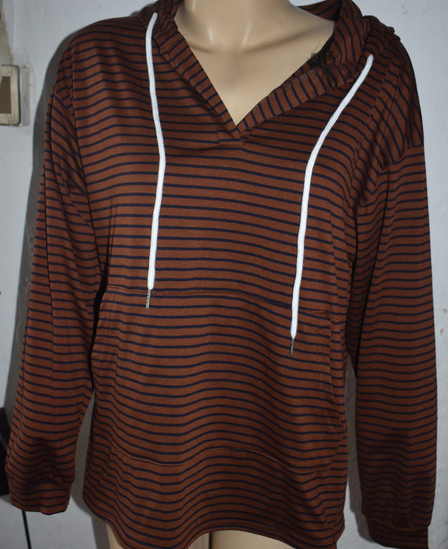 Stribet Top Dametøj Løs Sweater