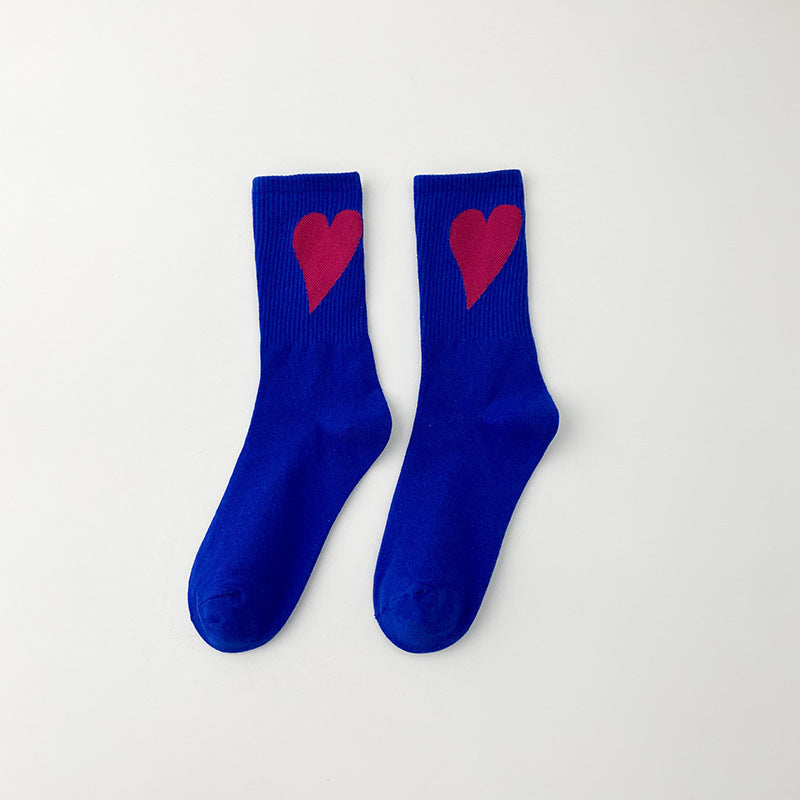 Socks Women's Big Love Medium Tube Macaron Color