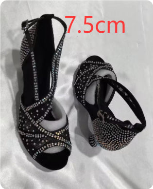 Diamond-embedded Latin Dancing Shoes Women's Adult