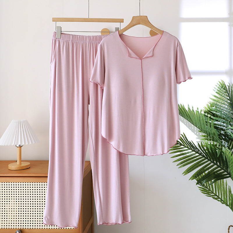 Modal Short-sleeve Pants Set Suitable For Both Home Wear And Outdoor Activities
