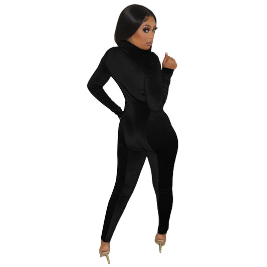 Women's Velvet Body Shaping Jumpsuit
