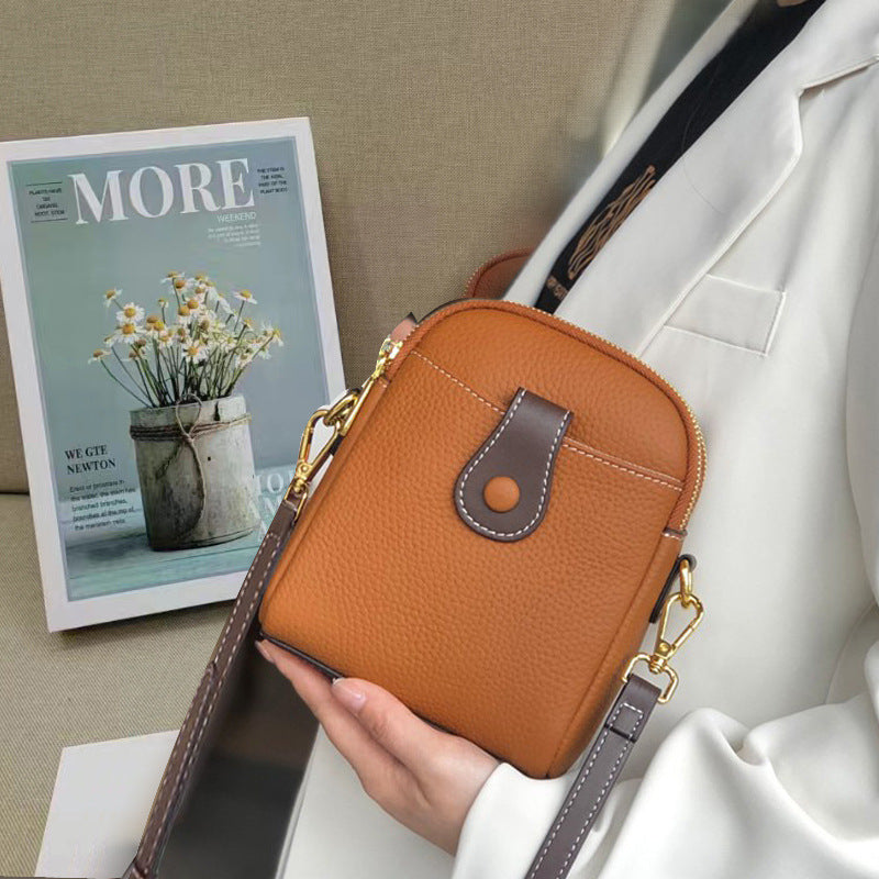 Women's Fashion Casual Cowhide Multifunctional Cell Phone Bag