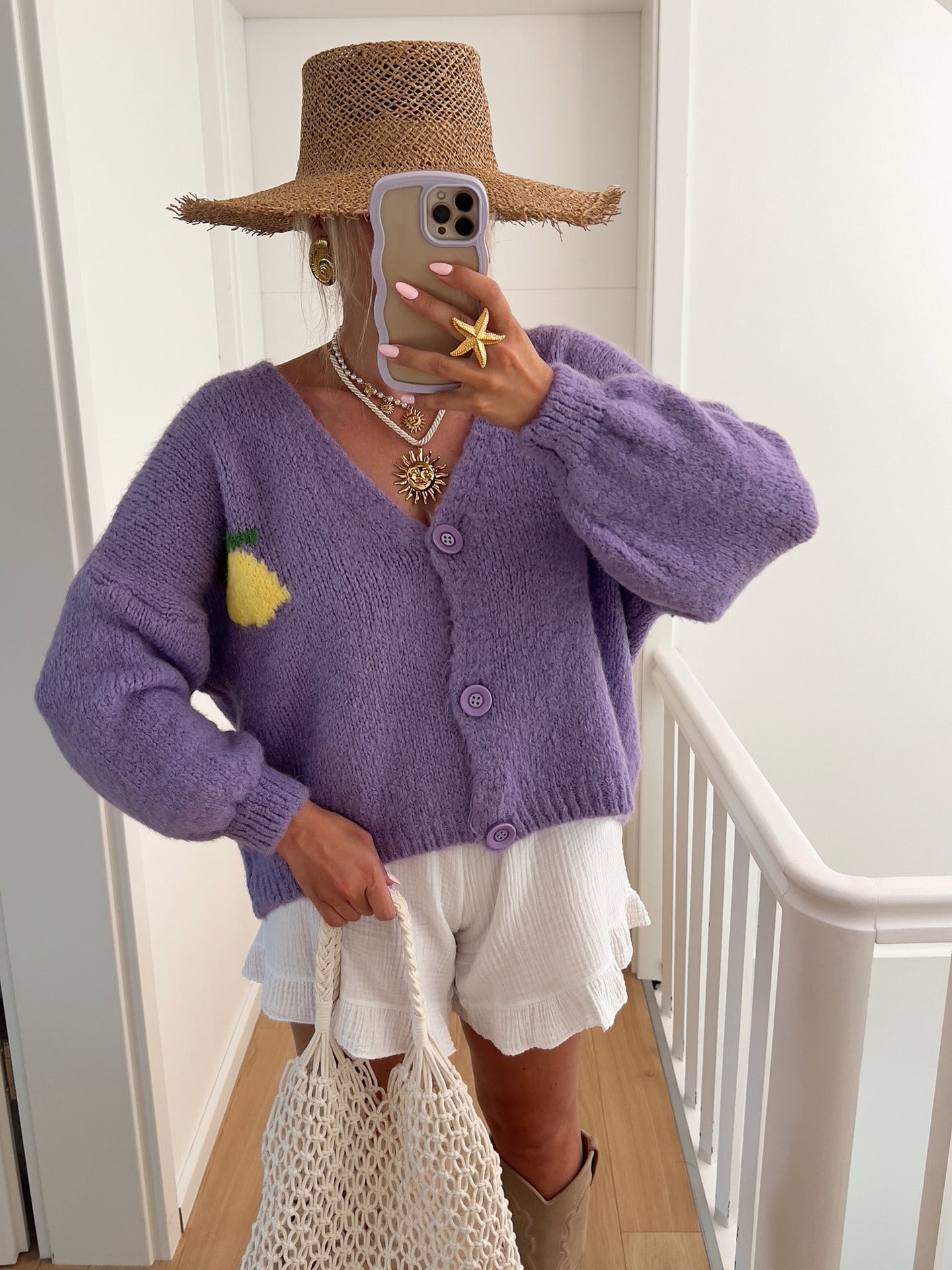 Loose Cardigan Casual Brocade Sweater