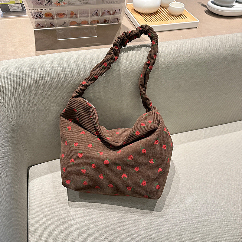 Women's Corduroy Corduroy Strawberry Cross-body Bag