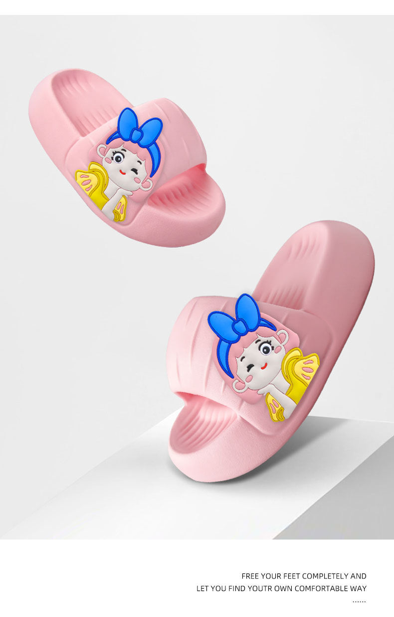 Princess Elsa High-grade Sandals Women's Summer Household Thick-soled Non-slip EVA Slip-on Slippers Women's Outer