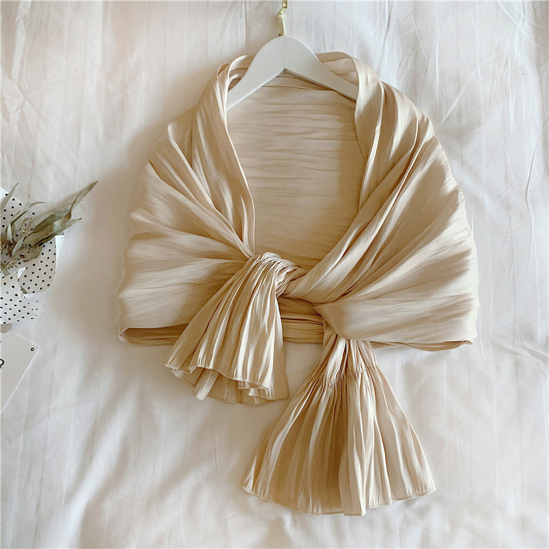 Celebrity Style Sunscreen Shawl Loose And Western With Sunshade Outside