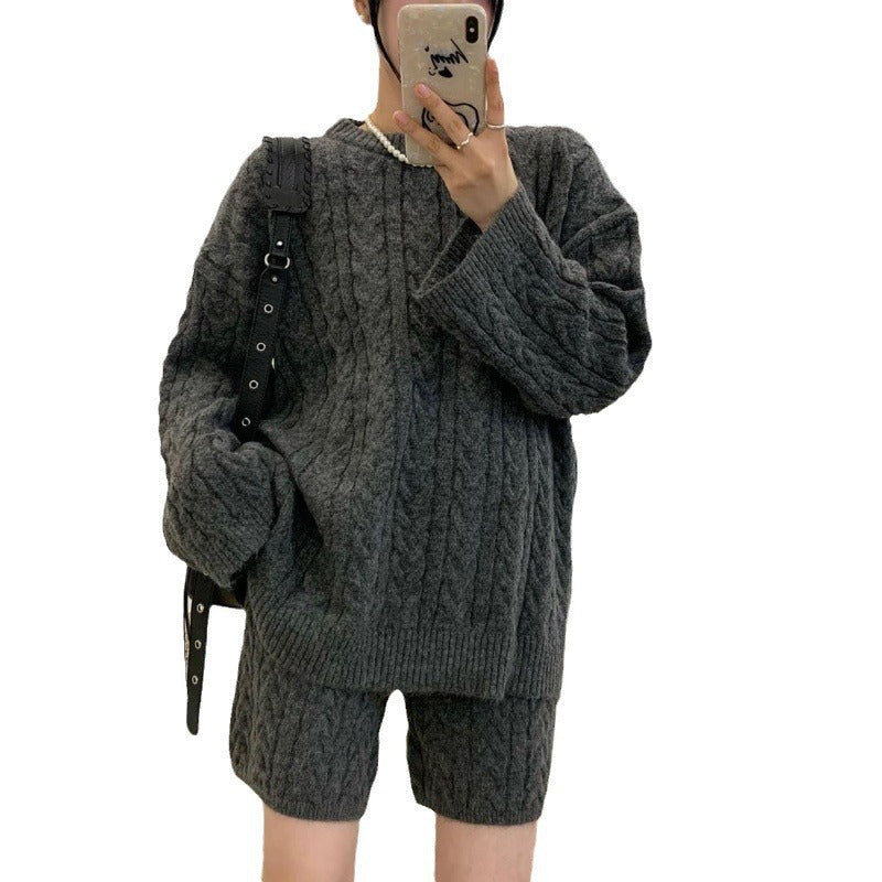 Early Autumn Temperamental Minority Idle Style Sweater Set