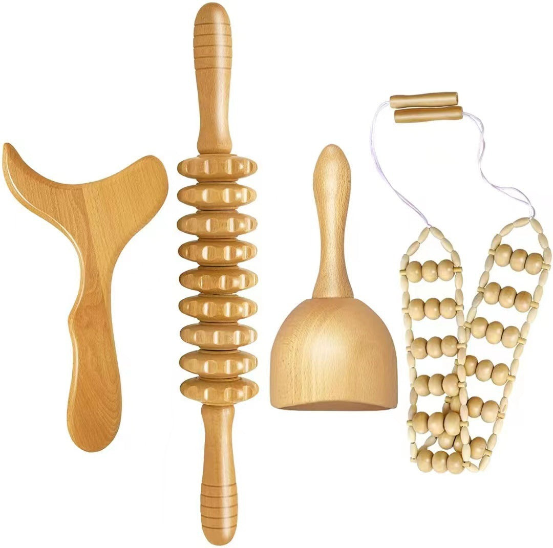 Solid Wood Dice Type Sinew Stick Household Meridian Dredging