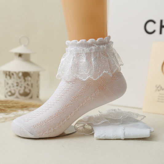 Girls Fashion Socks Summer Thin Lace