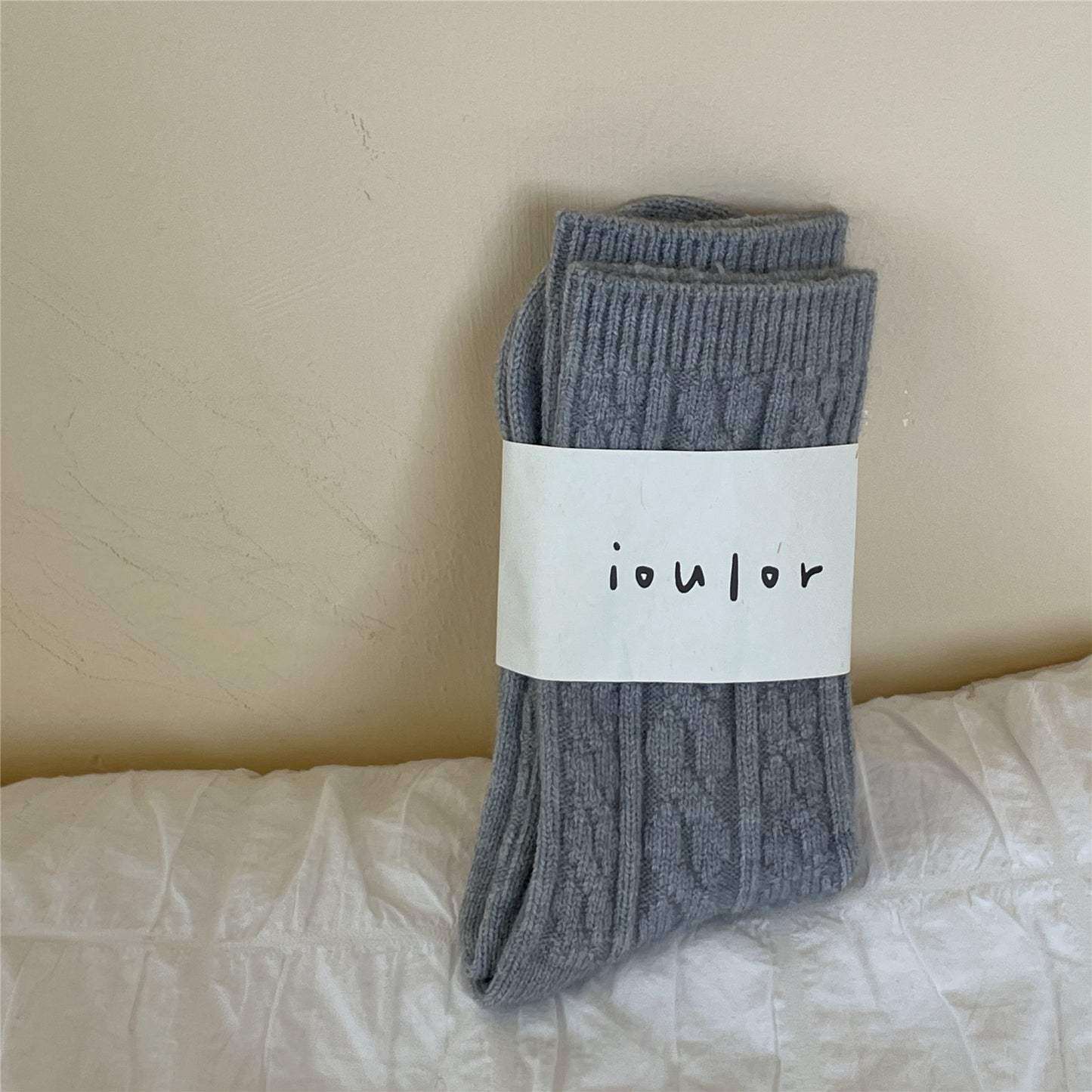 Warm And Thick Japanese Pile Socks Solid Color Mid-tube Socks