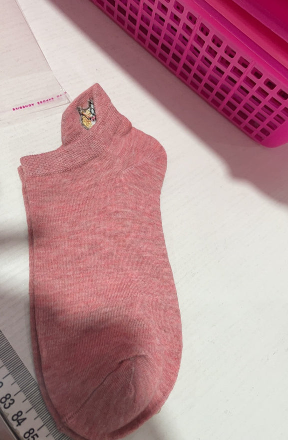 Socks Female Embroidered Cat Boat Socks Shallow Mouth Cute Low Waist