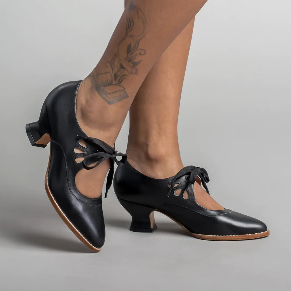 Hollow Out High Heel Lace-up Casual Shoes Plus Size Woman High-heeled Shoes