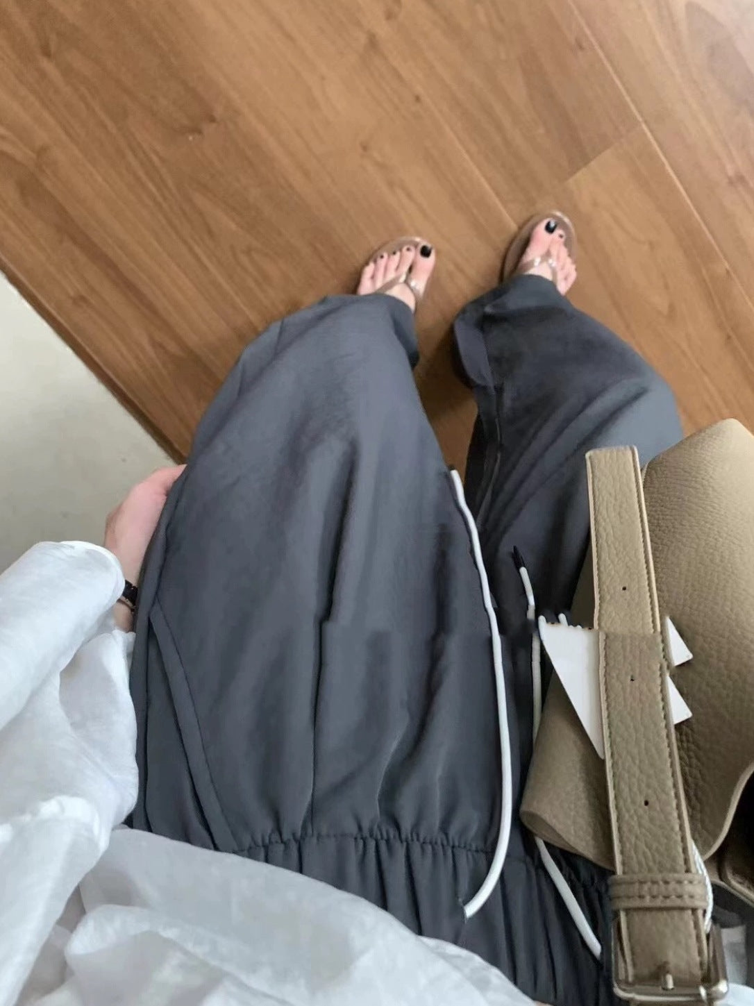 Summer High Waist Drawstring Loose Quick-dry Casual Matchet Pants