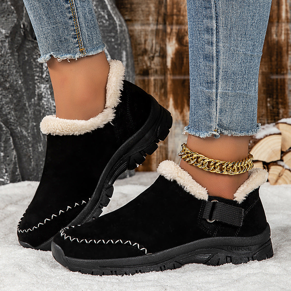 Women's Casual All-matching Home Warm Cotton-padded Shoes