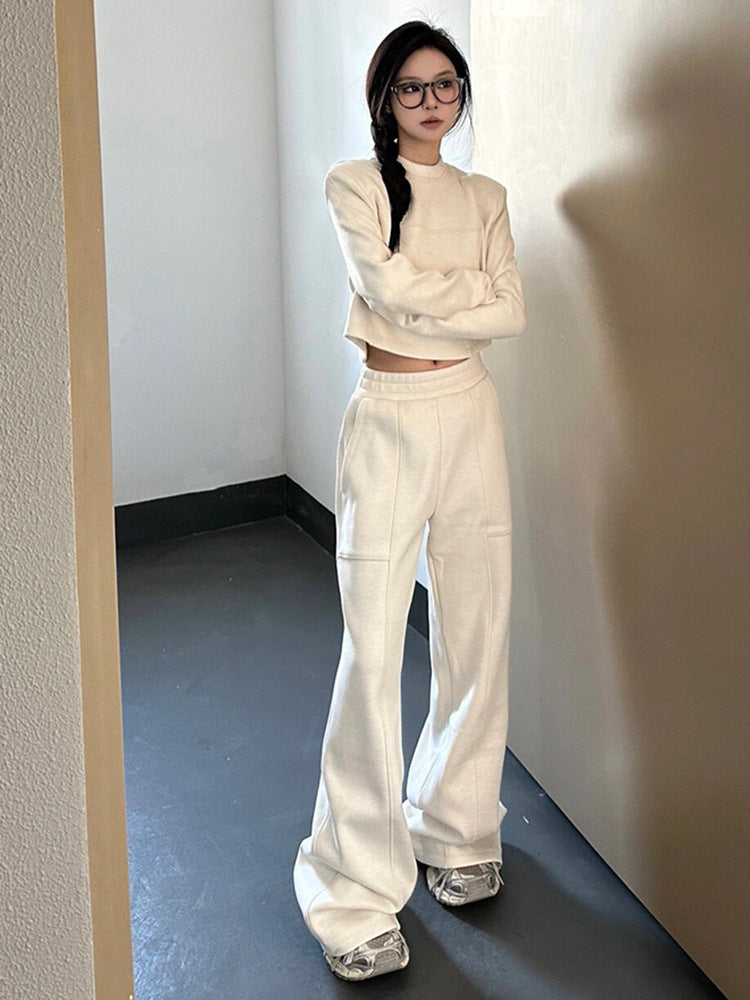 Autumn And Winter Fleece-lined Thick Casual Sports Pants For Women