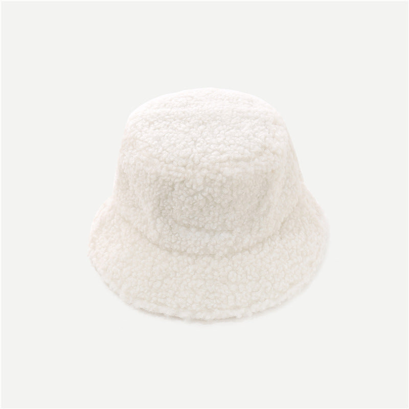 Lamb Wool Embroidery Letters Fisherman Hat