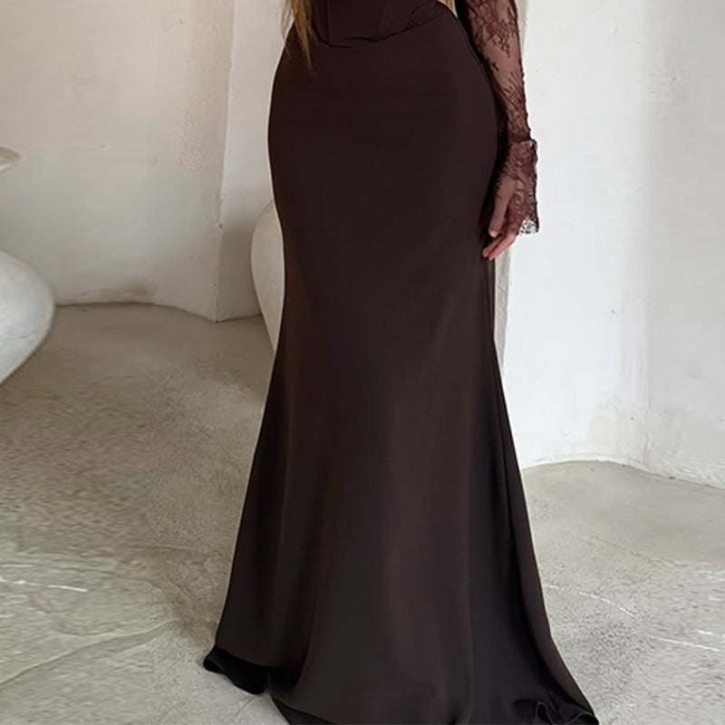 Women's Fashion Lace Slim-fit Sheath Dress