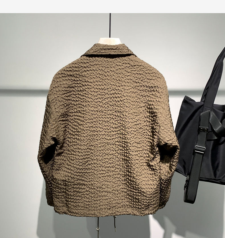 Simple Fashion Polo Collar Loose New Long-sleeved Coat