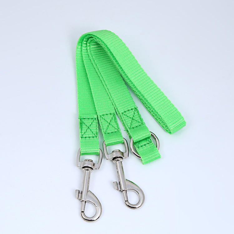 Pet Leash Multicolor Double Head One For Two