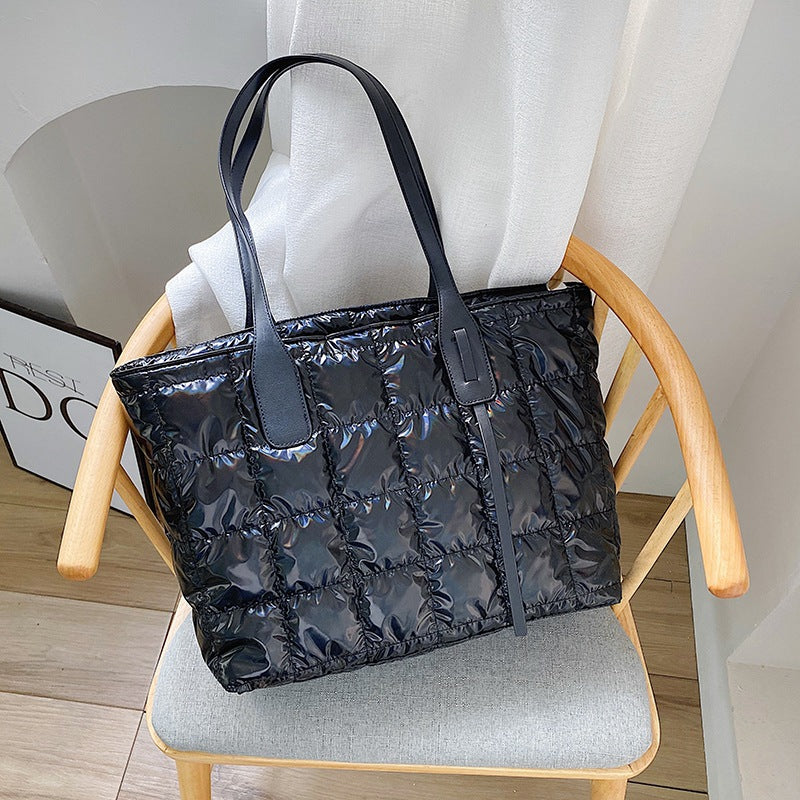 Trendy Lady's Bag, Solid Color Quilted Bag,Practical, Large-capacity Fashion Handbag